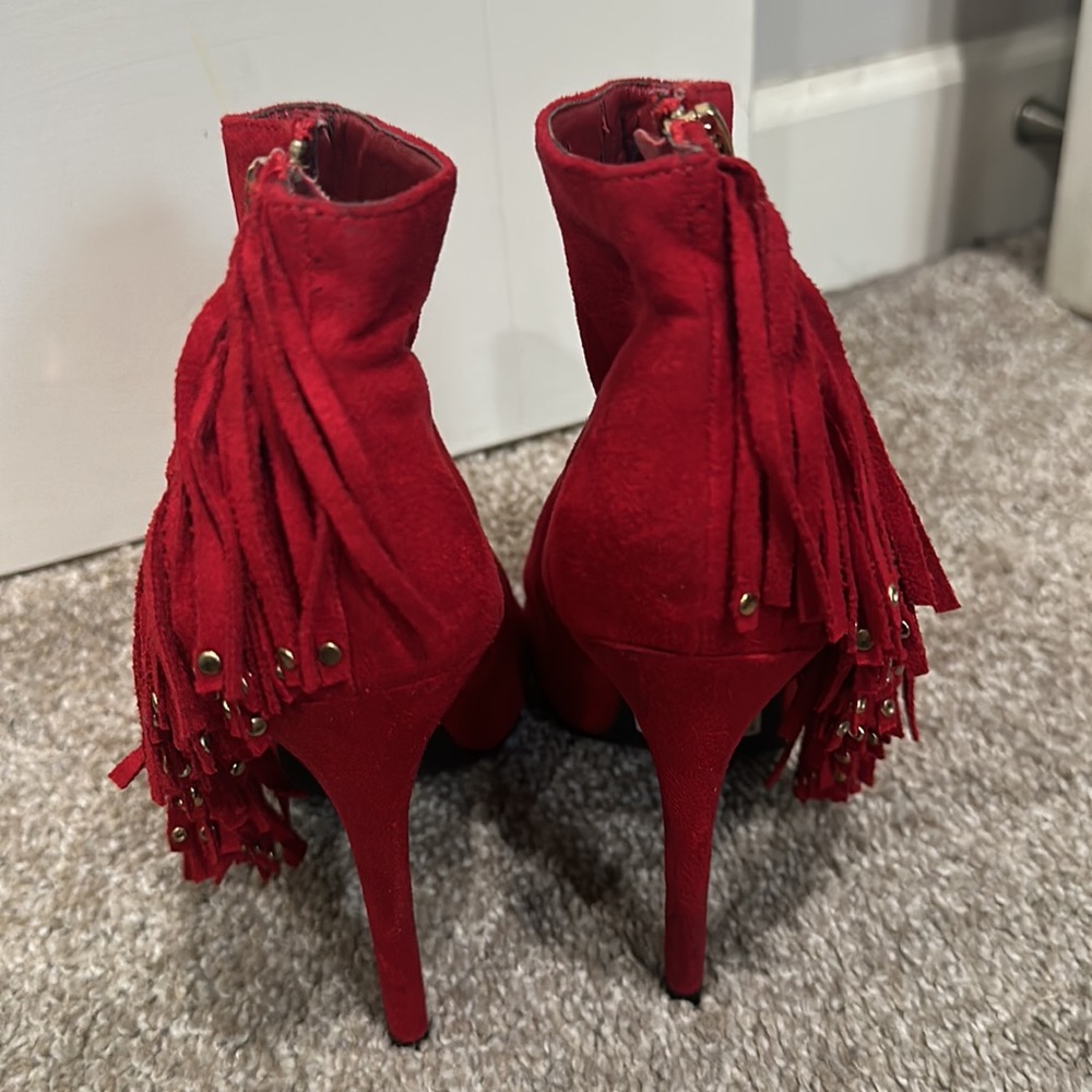 Red Shingle Booties - Picture 3 of 6